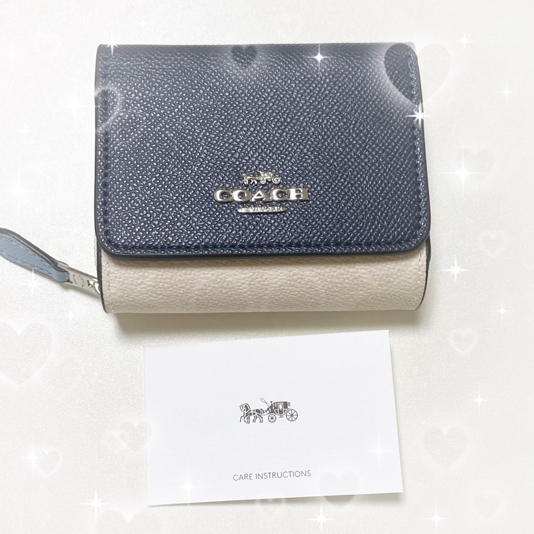 COACH スモール 3つ折り財布 ミッドナイト C4527