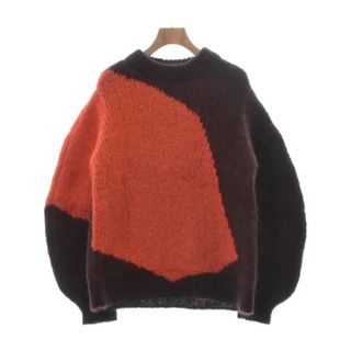 ジルサンダー(Jil Sander)のJIL SANDER ジルサンダー ニット・セーター 44(S位) エンジx赤 【古着】【中古】(ニット/セーター)