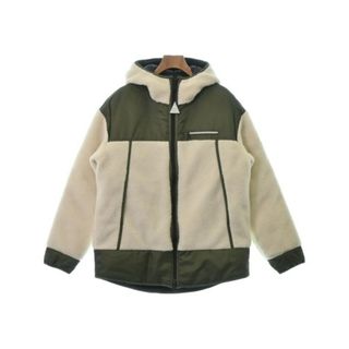 モンクレール(MONCLER)のMONCLER ダウンジャケット/ダウンベスト 1(S位) アイボリーxカーキ 【古着】【中古】(ダウンジャケット)