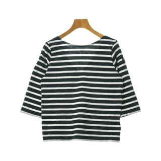 ルミノア(Le Minor)のLe minor Tシャツ・カットソー 38(M位) 黒x白(ボーダー) 【古着】【中古】(カットソー(半袖/袖なし))