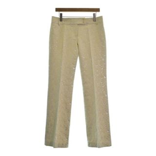 ジェイクルー(J.Crew)のJ.CREW スラックス 10(XL位) アイボリーxシルバー(総柄) 【古着】【中古】(その他)