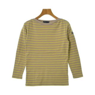 ルミノア(Le Minor)のLe minor Tシャツ・カットソー 1(S位) ベージュx黄(ボーダー) 【古着】【中古】(カットソー(半袖/袖なし))