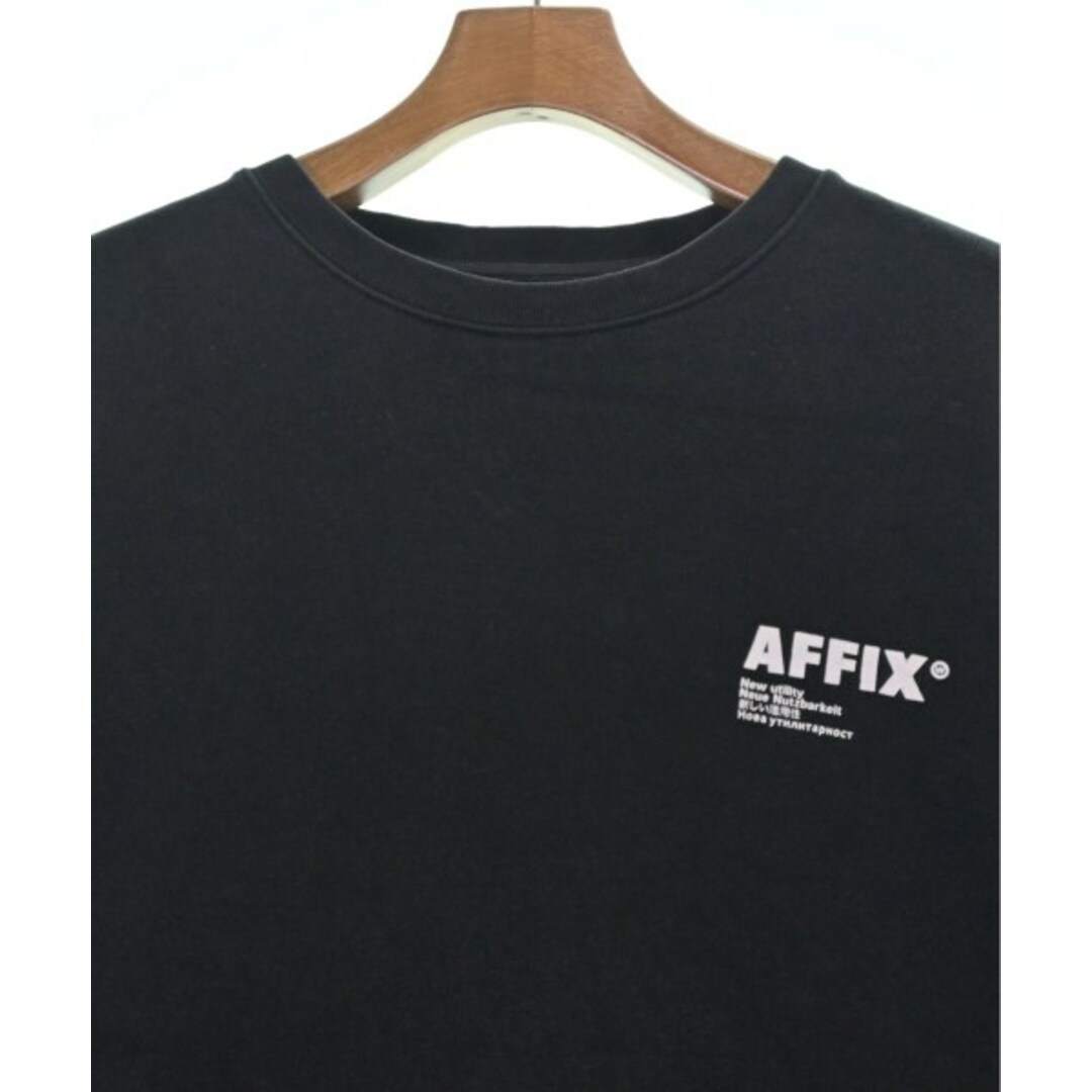 AFFIX(アフィックス)のAFFIX アッフィクス スウェット L 黒x白 【古着】【中古】 メンズのトップス(スウェット)の商品写真