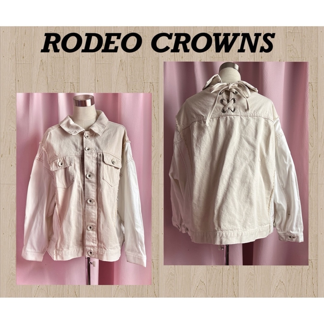 RODEO CROWNS(ロデオクラウンズ)の【RODEO CROWNS】バッグリボン付き デニムジャケット レディースのジャケット/アウター(Gジャン/デニムジャケット)の商品写真