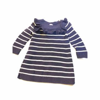 ベビーギャップ(babyGAP)の70サイズ　baby GAP マリンボーダーフリルワンピ(ワンピース)