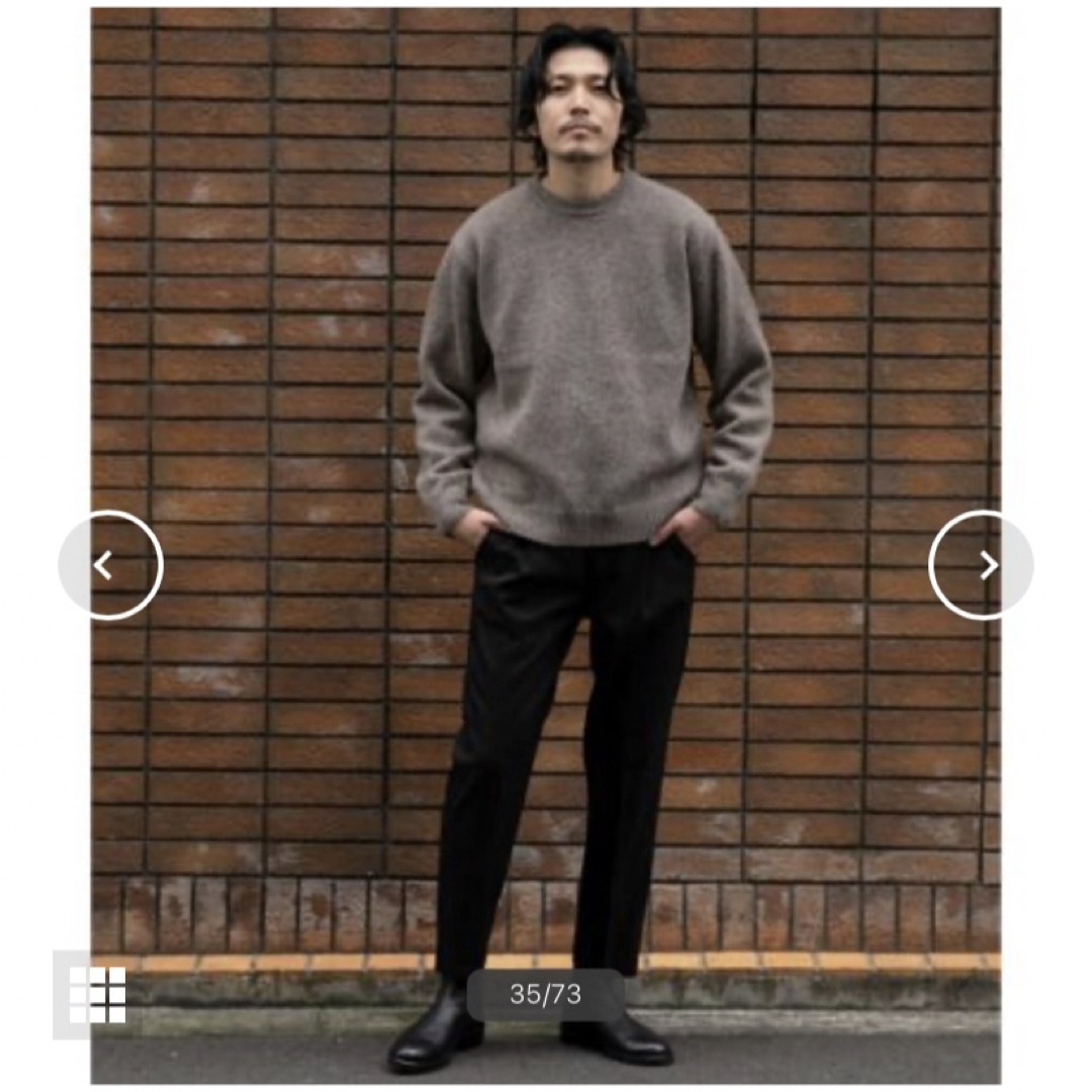 URBAN RESEARCH ROSSO(アーバンリサーチロッソ)のシェットランドクルーネックニット　GREIGE メンズのトップス(ニット/セーター)の商品写真