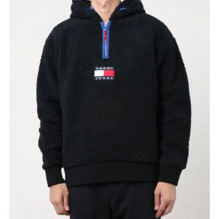 トミージーンズ(TOMMY JEANS)のTOMMY JEANS トミー フリース ハーフジップ ロゴ ボア フリース(ブルゾン)