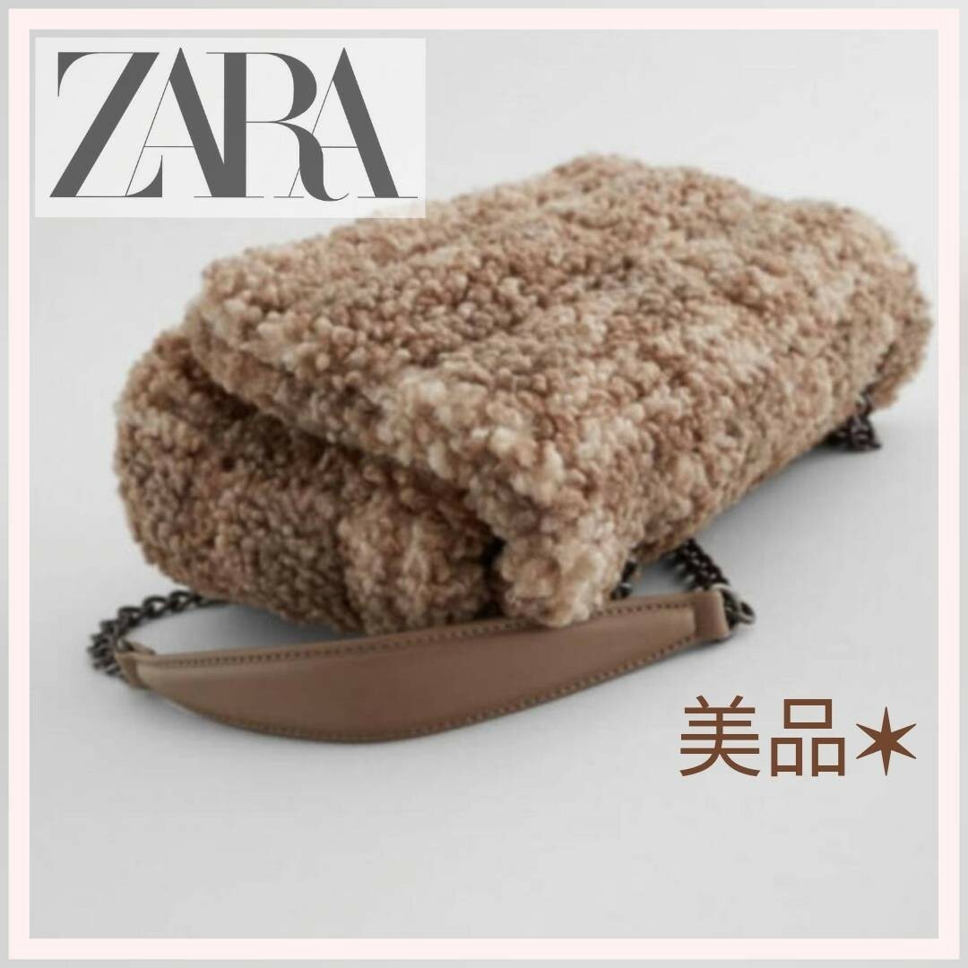 ZARA✳フェイクファークロスボディバッグ✳もこもこ ZARAバッグ | フリマアプリ ラクマ