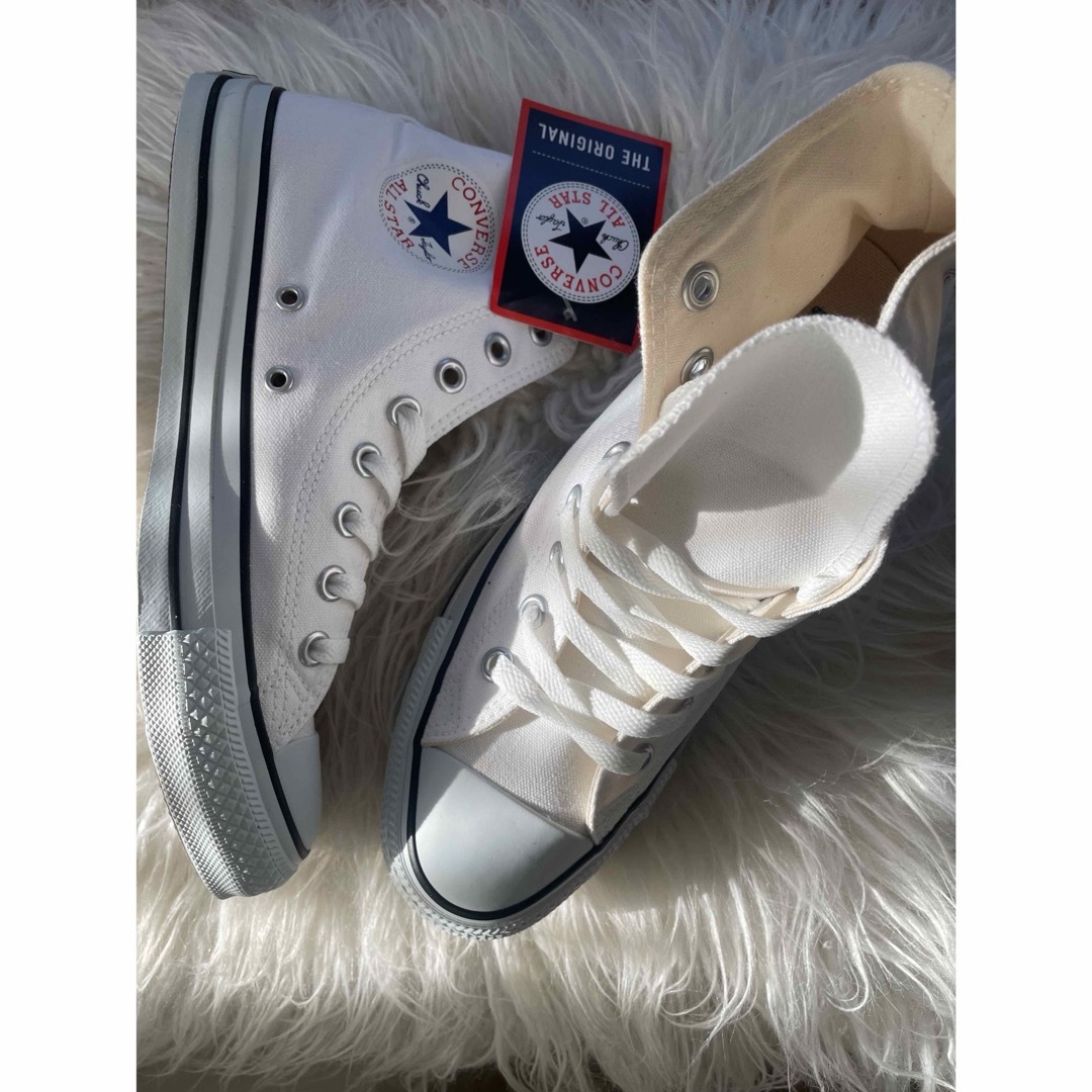 CONVERSE(コンバース)の新品未使用　25cm CONVERSE  オールスターカラーズ HI  ホワイト レディースの靴/シューズ(スニーカー)の商品写真