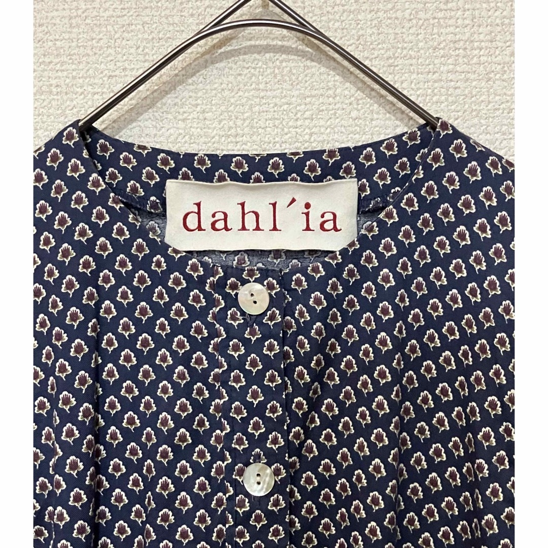 Dahlia - dahl'ia ダリア コットンプリントチュニック ネイビーの通販