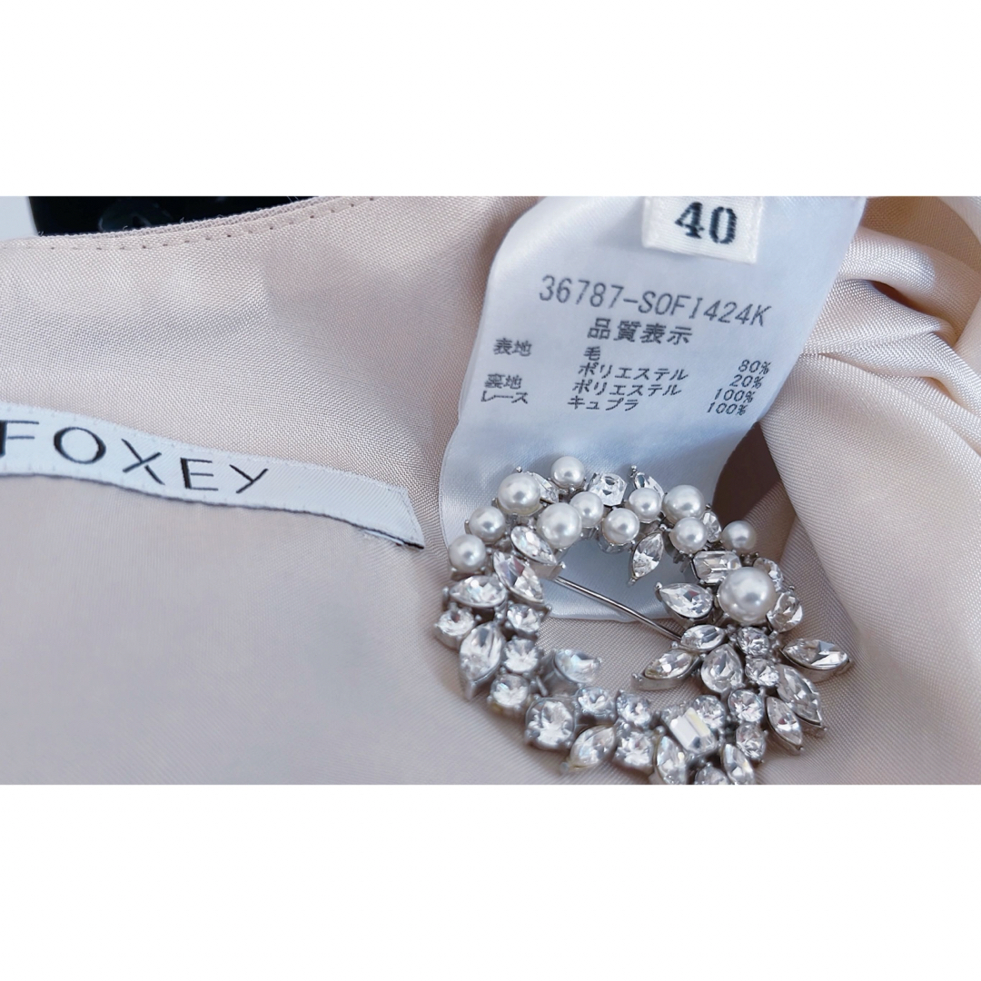 FOXEY(フォクシー)のFOXEY  13万ウールワンピース40新品同様 Rene レディースのワンピース(ひざ丈ワンピース)の商品写真