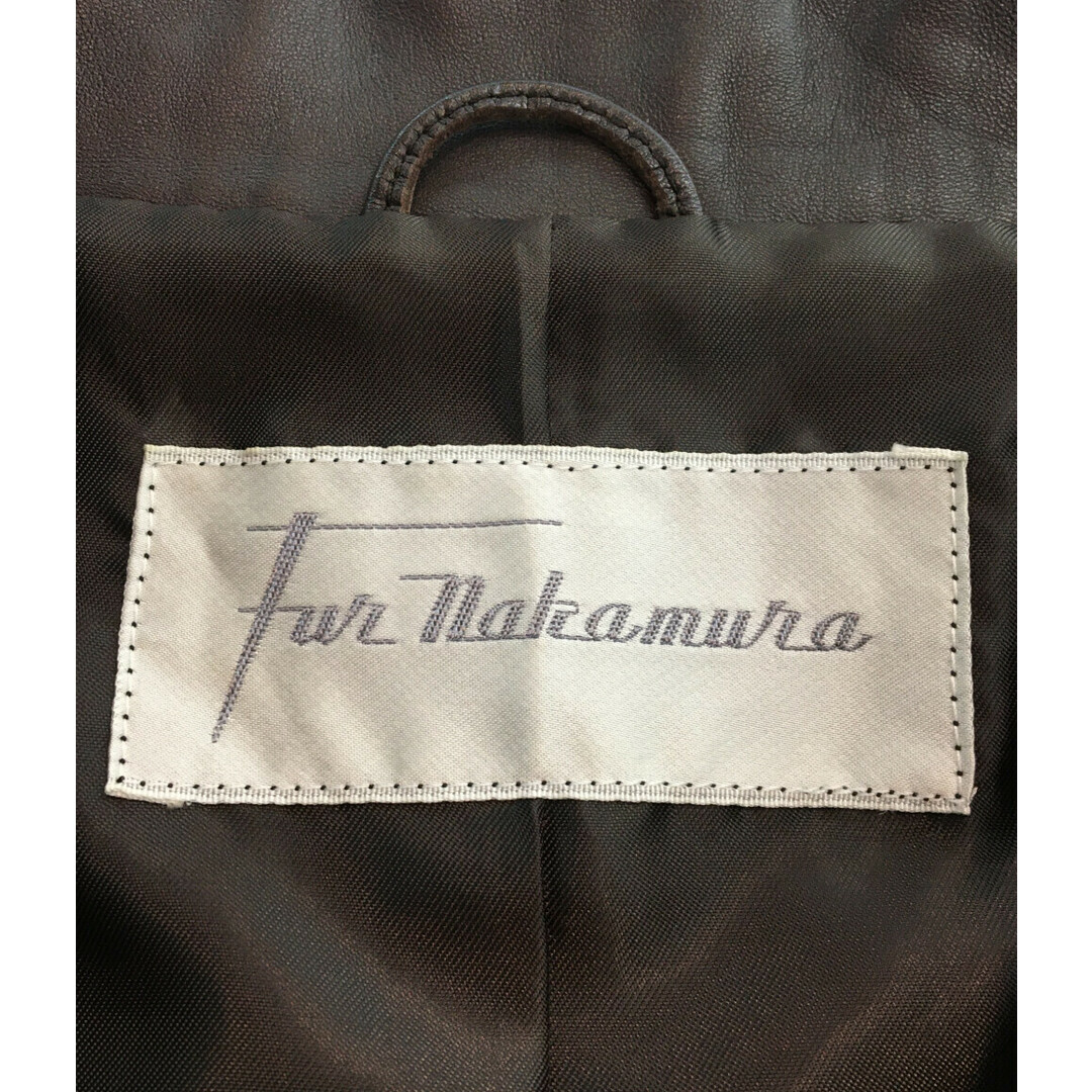 FUR NAKAMURA シングルライダースジャケット    レディース L レディースのジャケット/アウター(ライダースジャケット)の商品写真