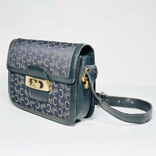 セリーヌ(celine)のセリーヌ　ショルダーバッグ　極希少　馬車　金具　マカダム　レザー　PVC ロゴ(ショルダーバッグ)