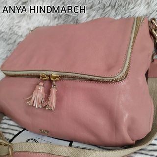 アニヤハインドマーチ(ANYA HINDMARCH)のアニヤハインドマーチ ショルダーバッグ タッセル ゴールド金具 リボン ピンク(ショルダーバッグ)