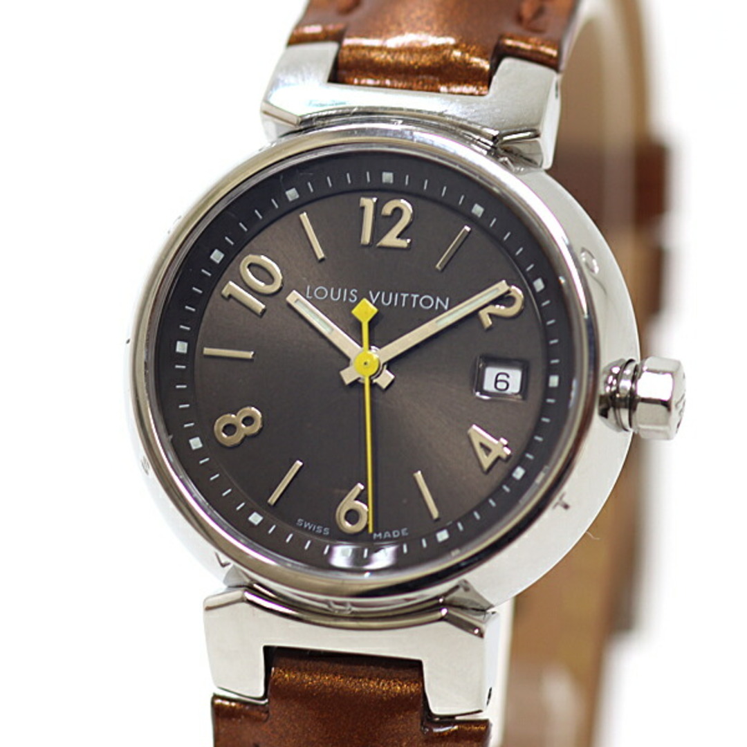 LOUIS VUITTON ルイヴィトン レディース腕時計 タンブール Q1211 ブラウン文字盤 クォーツ28mmケース厚