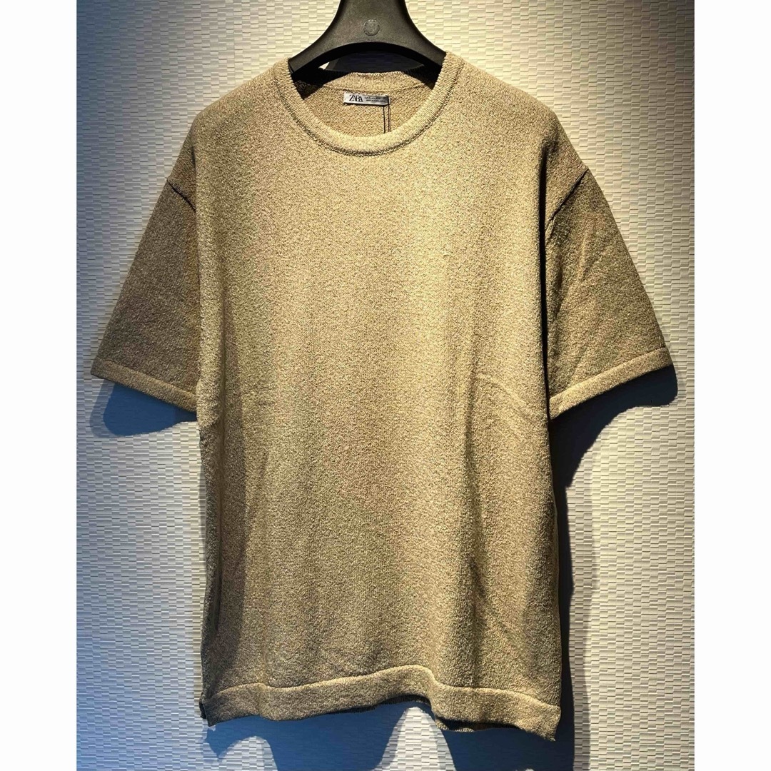 ZARA(ザラ)の◇ZARA◇ザラ◇半袖◇ニットTシャツ◇US◇ＸＬサイズ◇未使用タグ付き◇ メンズのトップス(Tシャツ/カットソー(半袖/袖なし))の商品写真