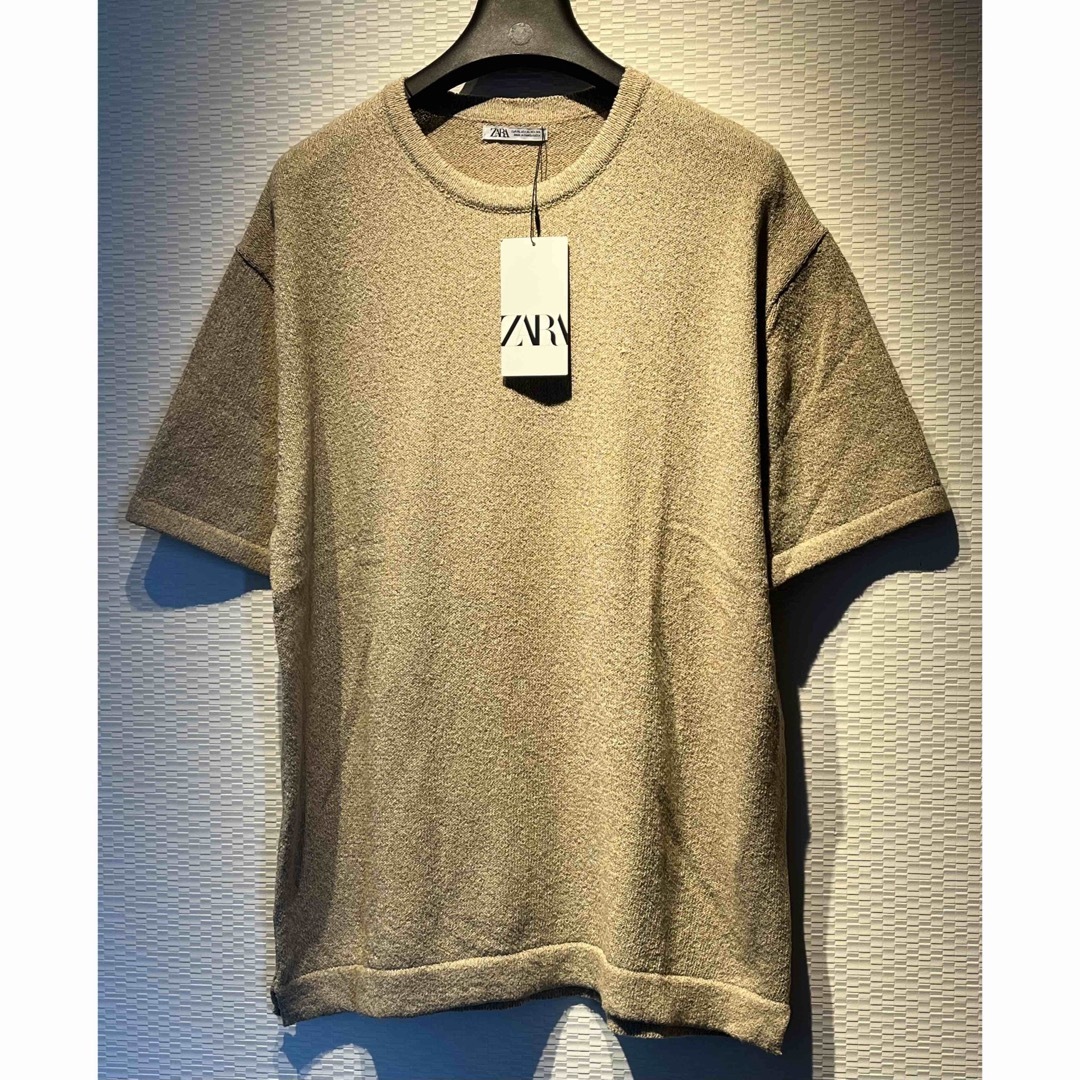 ZARA(ザラ)の◇ZARA◇ザラ◇半袖◇ニットTシャツ◇US◇ＸＬサイズ◇未使用タグ付き◇ メンズのトップス(Tシャツ/カットソー(半袖/袖なし))の商品写真