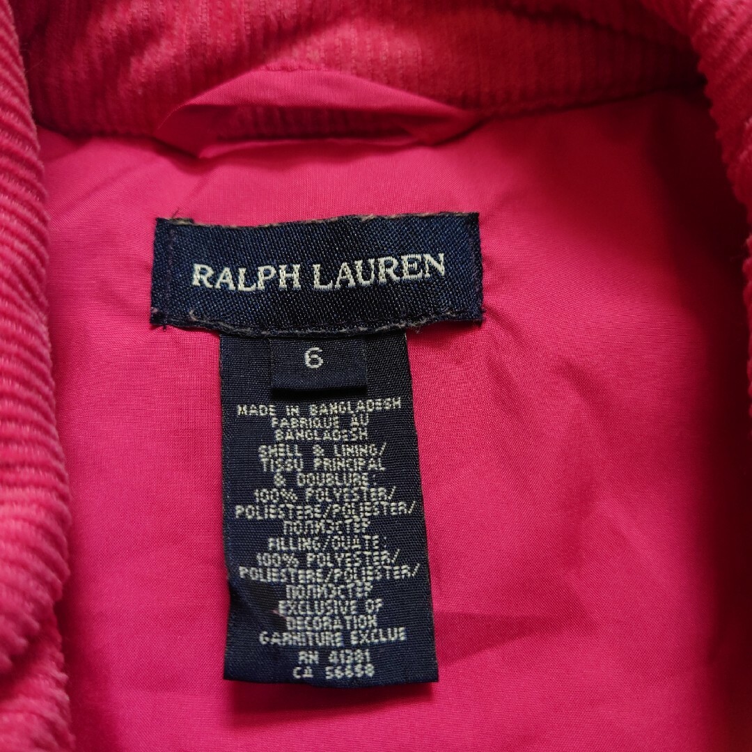 Ralph Lauren(ラルフローレン)のラルフローレン　キルティングコート　サイズ120 キッズ/ベビー/マタニティのキッズ服女の子用(90cm~)(ジャケット/上着)の商品写真