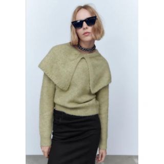 ザラ(ZARA)のZARA ニットセーター　ワイドラベル(ニット/セーター)