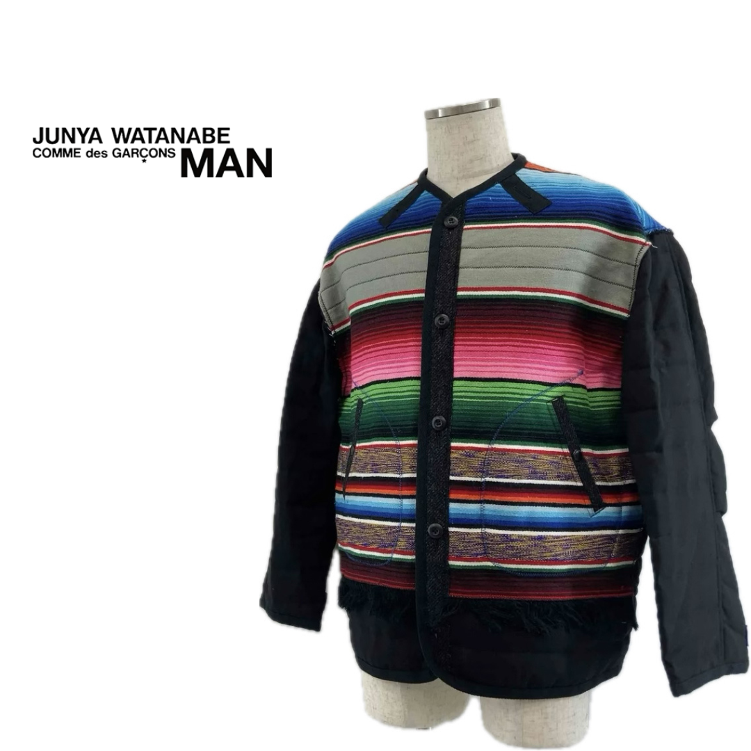 【JUNYA WATANABE COMME des GARCONS MAN 2022AW メキシカンサラペ×ウールキルティング Jay Kay Wネーム WJ-J002】【国内正規品】1％別布毛