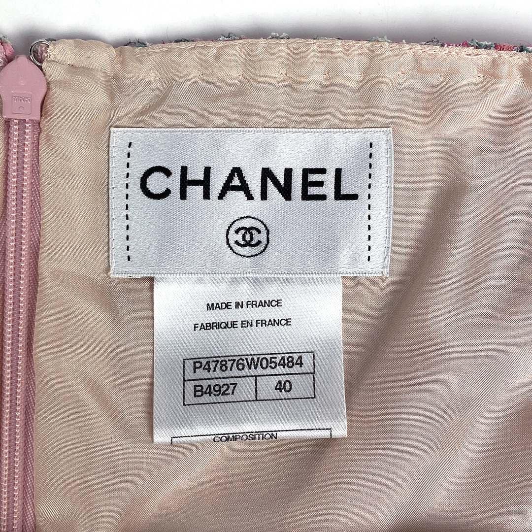 CHANEL(シャネル)のシャネル ココマークボタン ノースリーブ ワンピース レディース 40 【中古】 レディースのスカート(ひざ丈スカート)の商品写真
