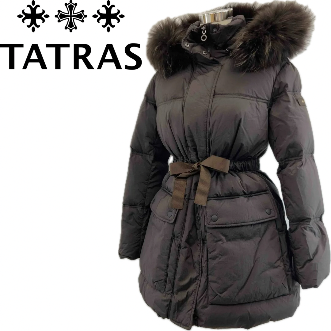 【TATRAS タトラス MADEIRA マデイラ ファー付き ダウンジャケット ダウンコート レディース 02 ブラウン】【国内正規品】