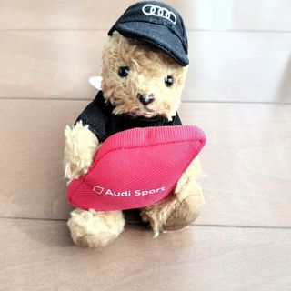 アウディ(AUDI)のAudi アウディ テディベアぬいぐるみキーホルダー(アウディスポーツ)(ノベルティグッズ)