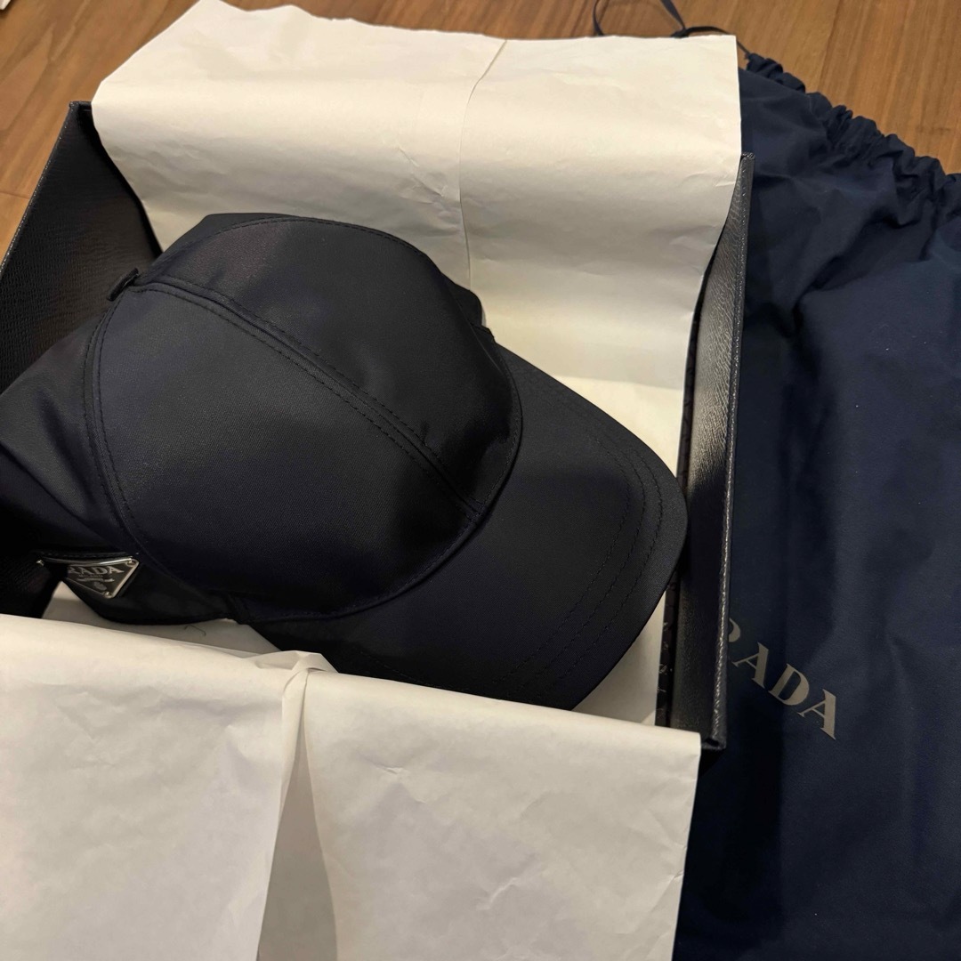 新品!PRADA ベースボールキャップ ブラック サイズL 新品!PRADA ベースボールキャップ ブラック サイズL
