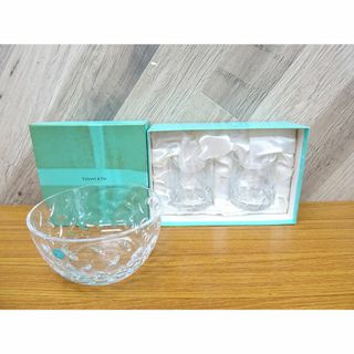 ティファニー(Tiffany & Co.)のM水001 / Tiffany＆Co. ガラス食器 2点セット グラス ボウル(食器)