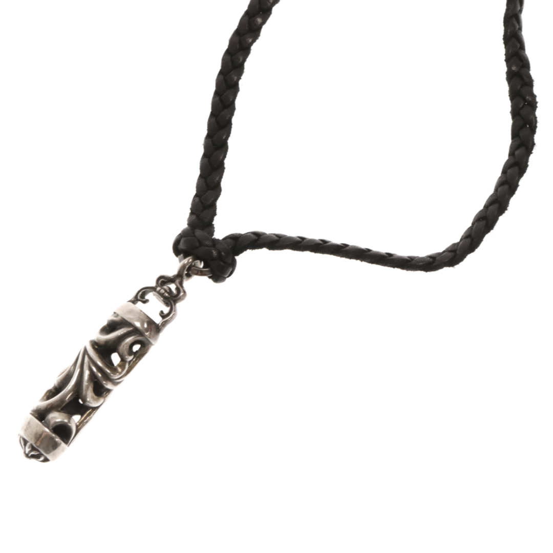 96センチ幅CHROME HEARTS クロムハーツ ROLLER PENDANT ローラーペンダント w/レザーブレード ボロチップ ネックレス シルバー