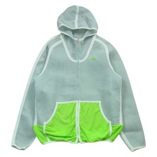 カラー(kolor)のkolor カラー AP8022 ADIDAS アディダス ジップアップ メッシュ パーカー グレー系 ライトグリーン系 M【美品】【中古】(パーカー)