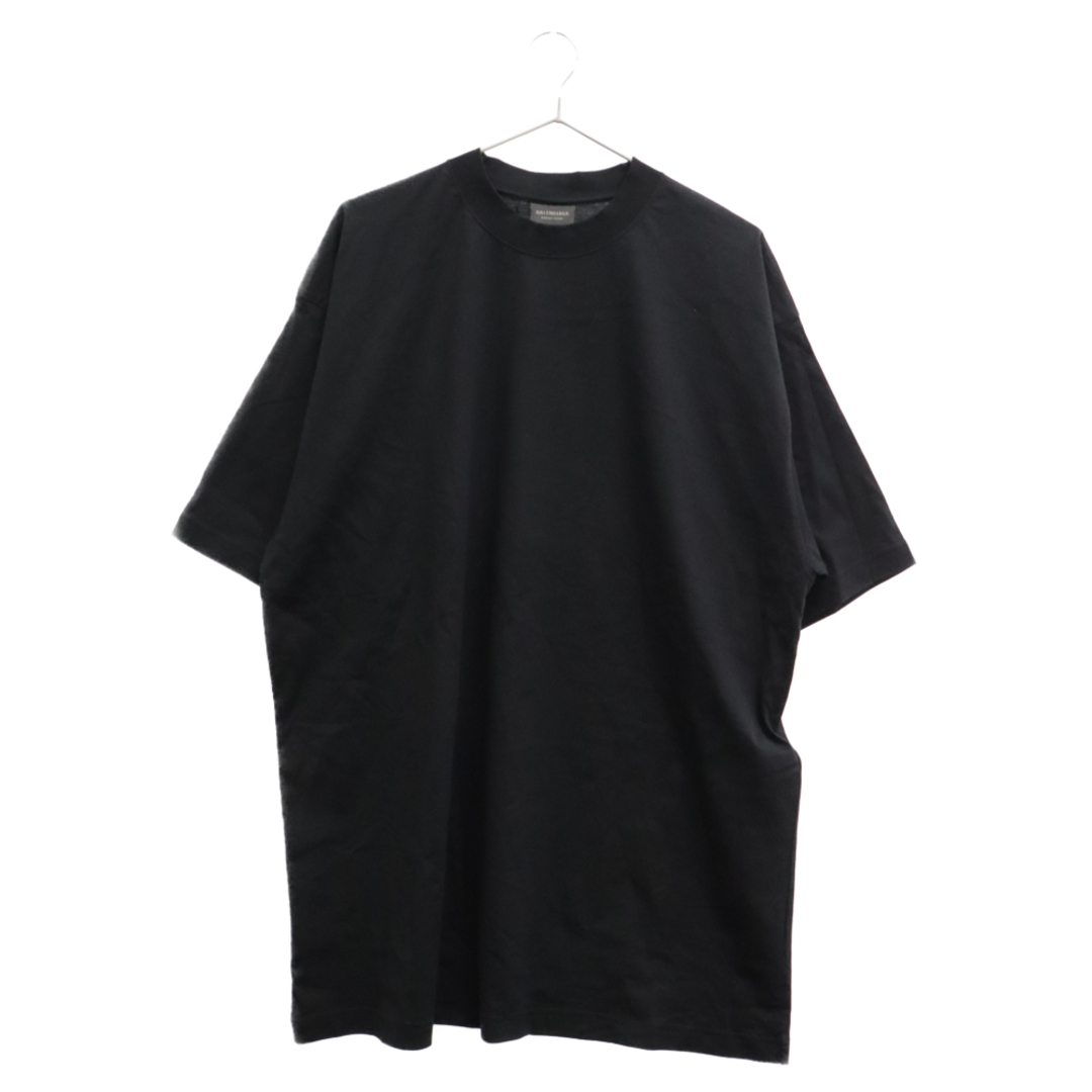 79センチ身幅BALENCIAGA バレンシアガ 23SS Medium Fit T-Shirt ミディアムフィット 洗濯ロゴ 半袖Tシャツ カットソー ブラック 724514