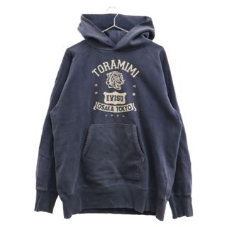 エビス(EVISU)のEVISU エビス ロゴプリント スウェット パーカー ネイビー(パーカー)