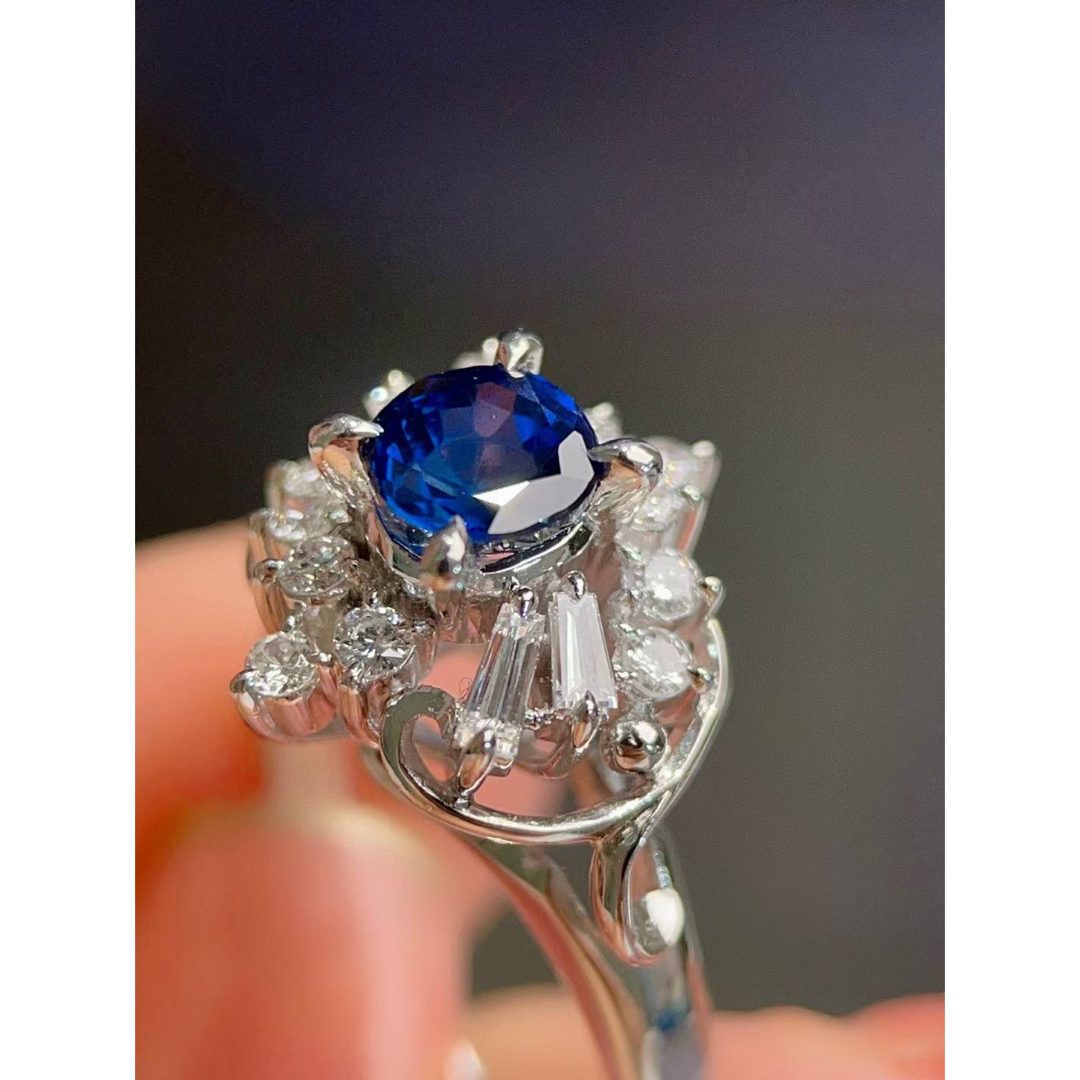 天然 ブルーサファイア ダイヤ リング 1.03ct pt900 ¥ レディースのアクセサリー(リング(指輪))の商品写真