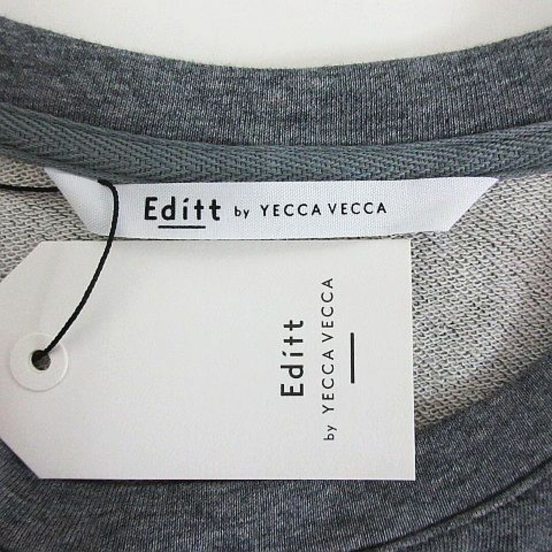 YECCA VECCA(イェッカヴェッカ)のイェッカヴェッカ Editt カットソー 長袖 シアー スウェット F グレー系 レディースのトップス(カットソー(長袖/七分))の商品写真