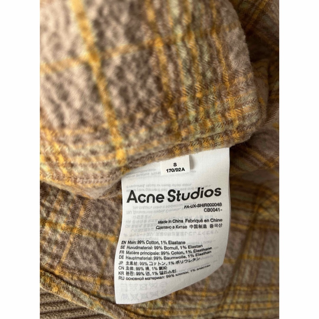 Acne Studios(アクネストゥディオズ)の定価58300円23ss Acne Studiosフランネルボタンアップシャツ メンズのトップス(シャツ)の商品写真