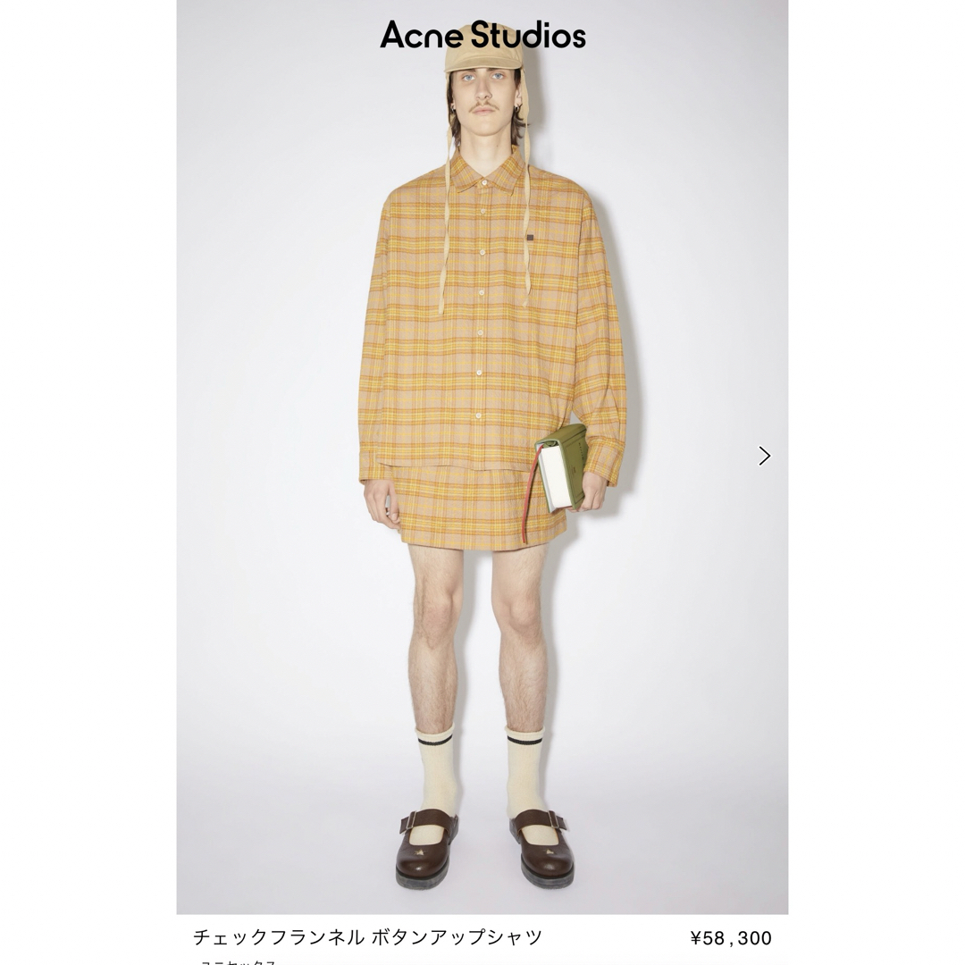 Acne Studios(アクネストゥディオズ)の定価58300円23ss Acne Studiosフランネルボタンアップシャツ メンズのトップス(シャツ)の商品写真