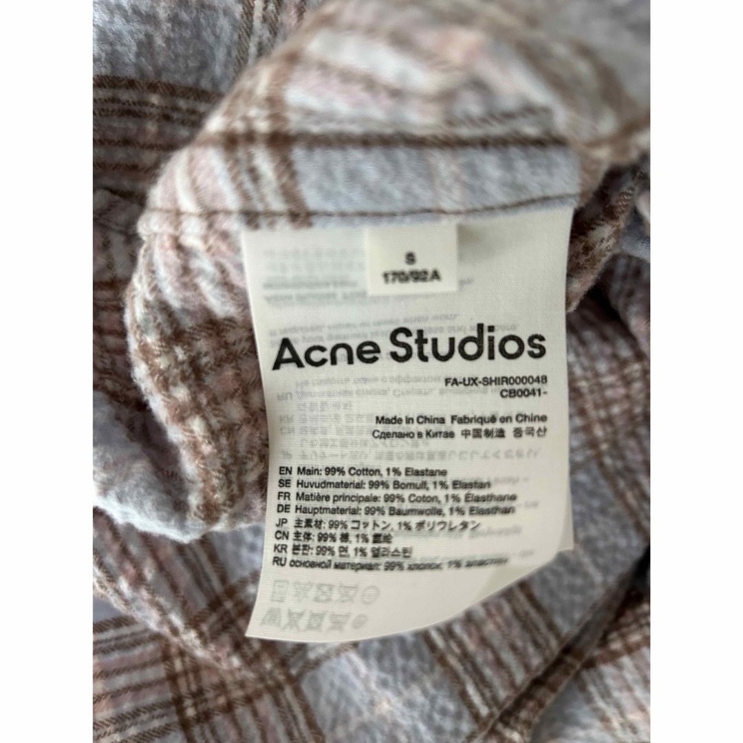 Acne Studios(アクネストゥディオズ)の定価58300円23ss Acne Studiosフランネルボタンアップシャツ メンズのトップス(シャツ)の商品写真