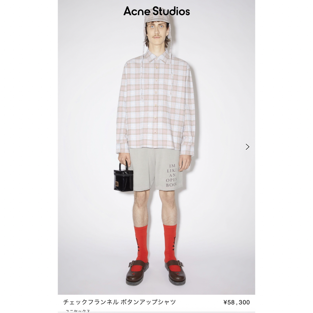 Acne Studios(アクネストゥディオズ)の定価58300円23ss Acne Studiosフランネルボタンアップシャツ メンズのトップス(シャツ)の商品写真