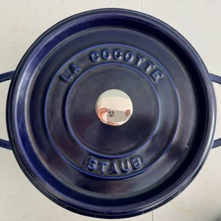 ストウブ(STAUB)のストウブ(STAUB) ココット 24センチ 紺 ホーロー鍋(鍋/フライパン)