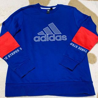 adidasトレーナー☆ブルーレッド☆160(ジャケット/上着)