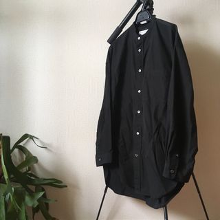 メゾンスペシャル(MAISON SPECIAL)の美品 MAISON SPECIAL トーマスメイソン プライムシャツ BLACK(シャツ)