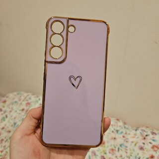 パープル　紫　スマホケース　Samsung Galaxy S22 5G(モバイルケース/カバー)