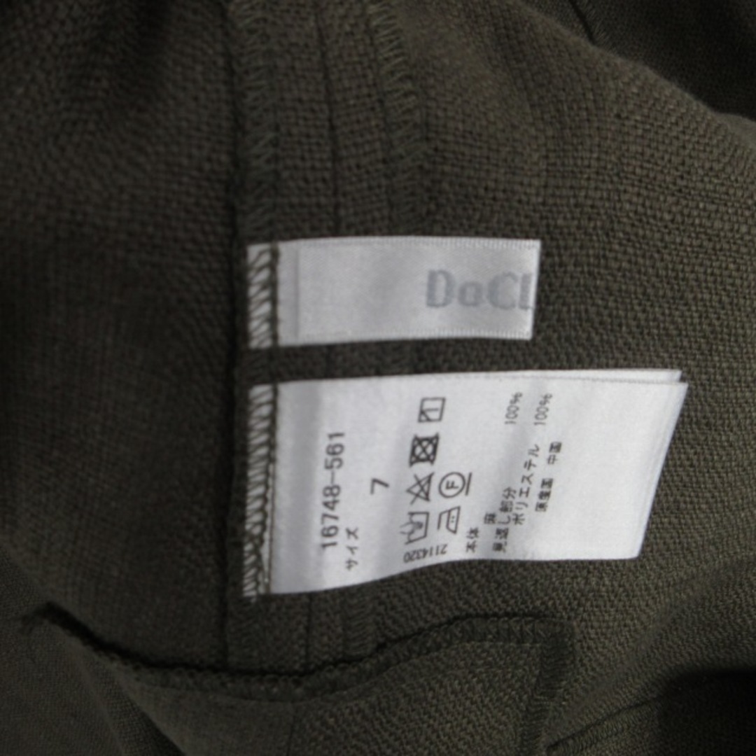 ドゥクラッセ リネン 半袖 カットソー カーキ オーバーサイズ ７ レディースのトップス(カットソー(半袖/袖なし))の商品写真