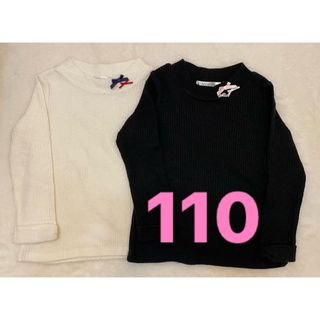 トップス　110  女の子　黒　白(Tシャツ/カットソー)