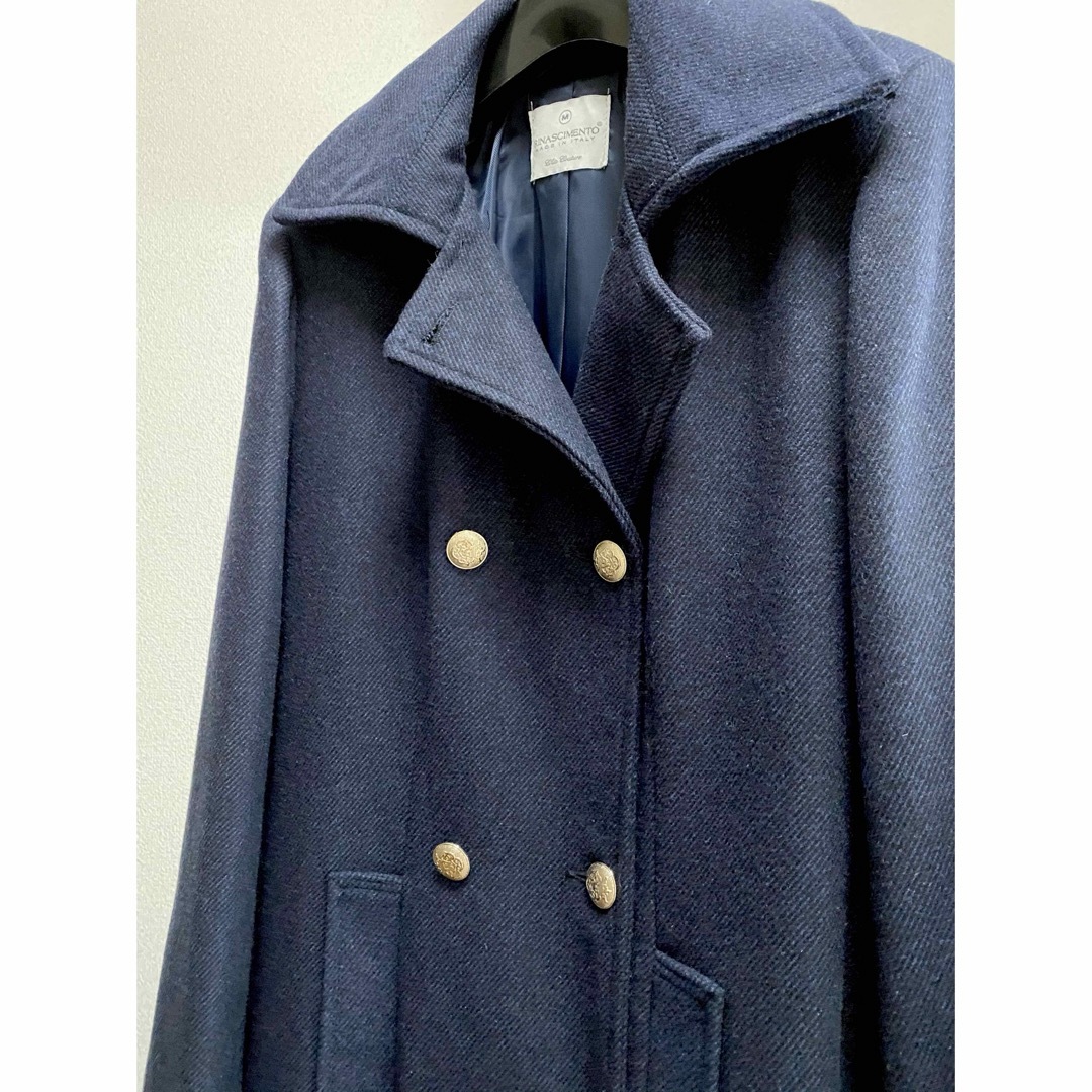 ネイビーロングコート レディースのジャケット/アウター(ロングコート)の商品写真