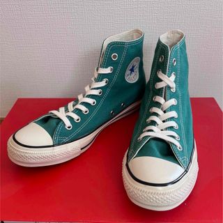 コンバース(CONVERSE)のコンバース　ハイカット　グリーン　26(スニーカー)