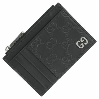 グッチ(Gucci)のグッチ コインカードケース ドリアン GGシグネチャーレザー ブラック 黒 シルバー ユニセックス 新品 7434(コインケース/小銭入れ)