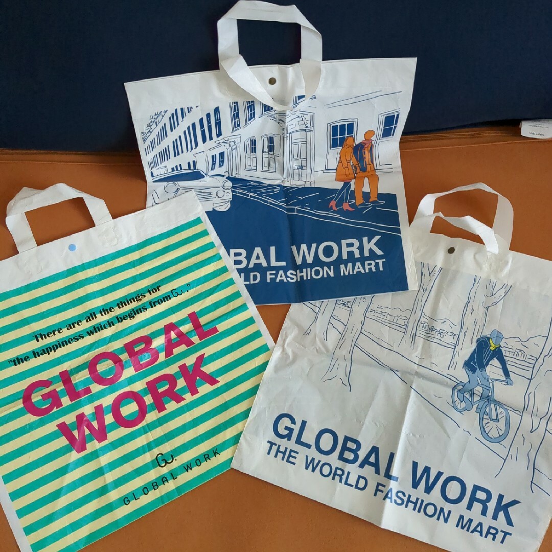 GLOBAL WORK(グローバルワーク)のGLOBAL WORKショップ袋6点 レディースのバッグ(ショップ袋)の商品写真