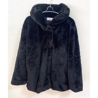 AZUL by moussy - アズール　ファーコート　FLUFFY SHAWL COLLAR COAT